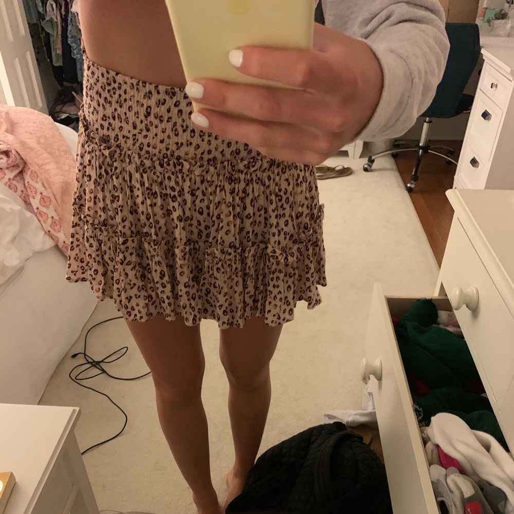 Blue Life leopard skirt